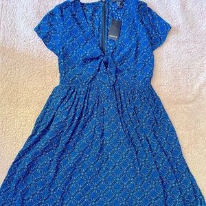 F21 Blue Cutout Summer Dress